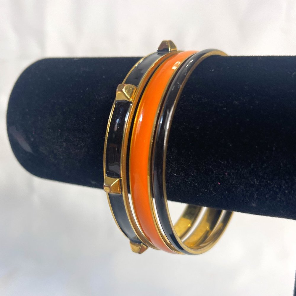 J.Crew 3 Set Bracelets Black & Peach #21